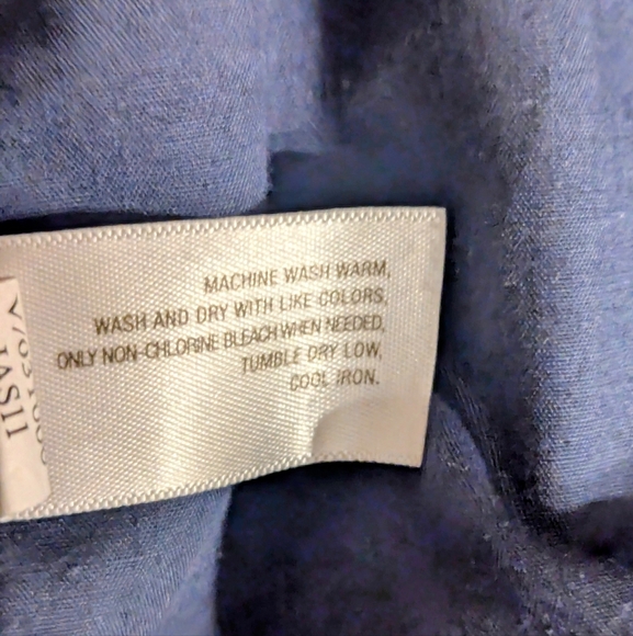 Medium Long Utility Jacket 100% Cotton, Dusky Blue - Picture 6 of 8